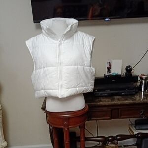 White Puffer Vest